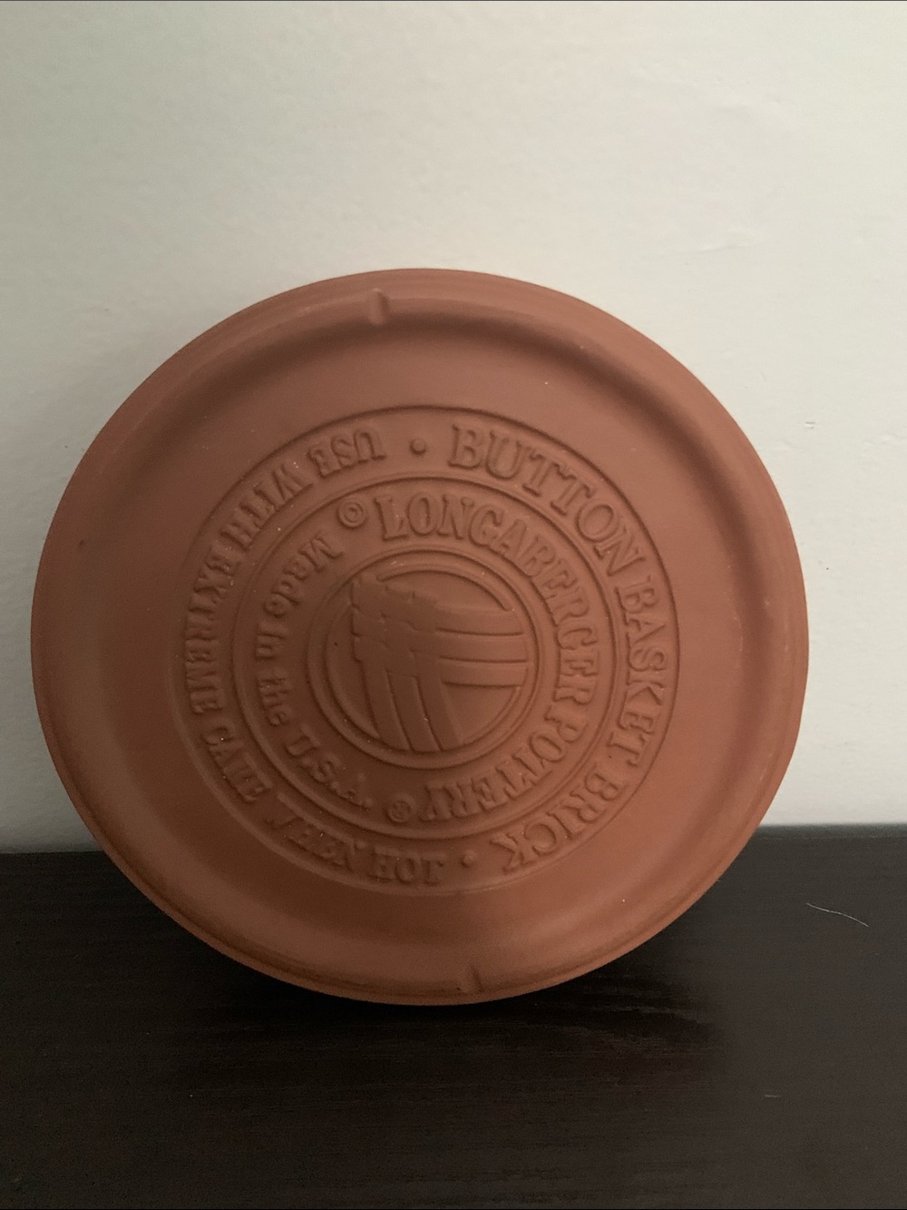 Longaberger Pottery Button Basket Brick